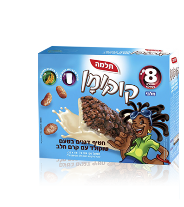 קוקומן חטיף דגנים בטעם שוקולד עם קרם חלב